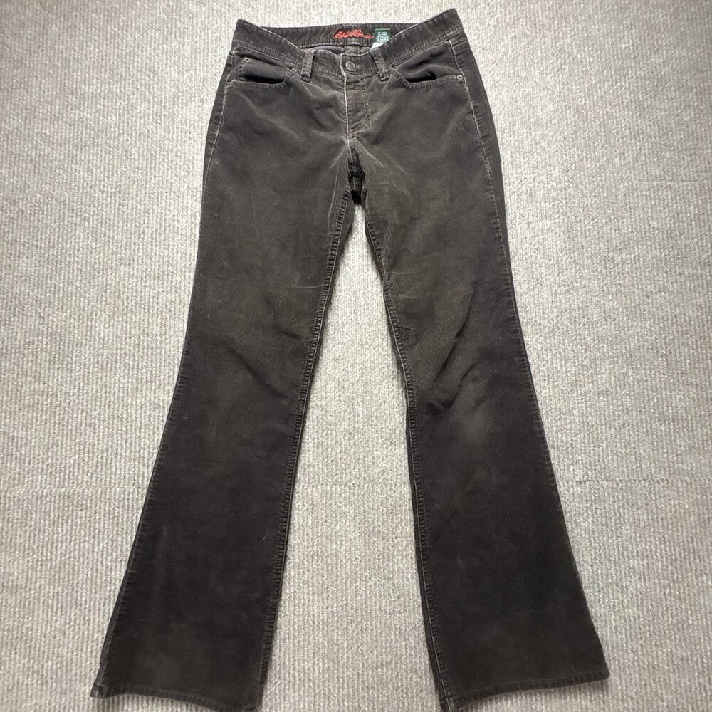 Y2K Eddie Bauer Low Rise Brown Corduroy Flares Size 2